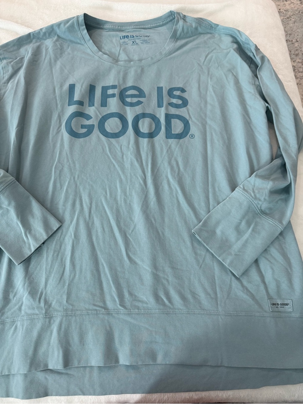 Life is Good Blue Sweatshirt Women’s Size XL D83